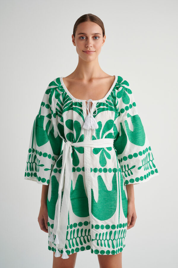 green emerald velvet dress Shoshanna Milos Mini Dress | White | Size Xs